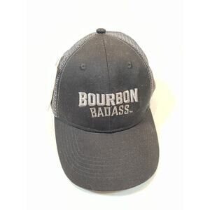NWT Bourbon Badass baseball Mesh Trucker hat cap Black